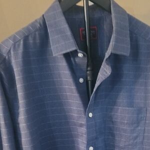 UNTUCKit Navy and White Striped Casual Shirt